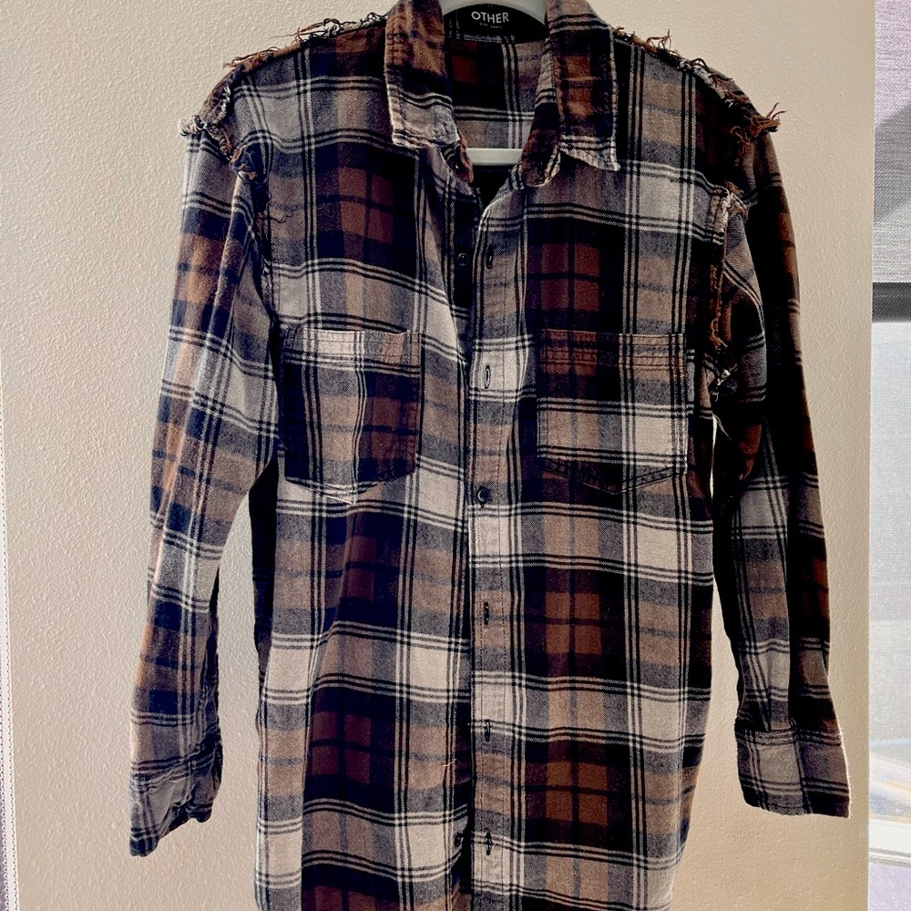 Other UK - Distressed flannel in brown - Men’s S
